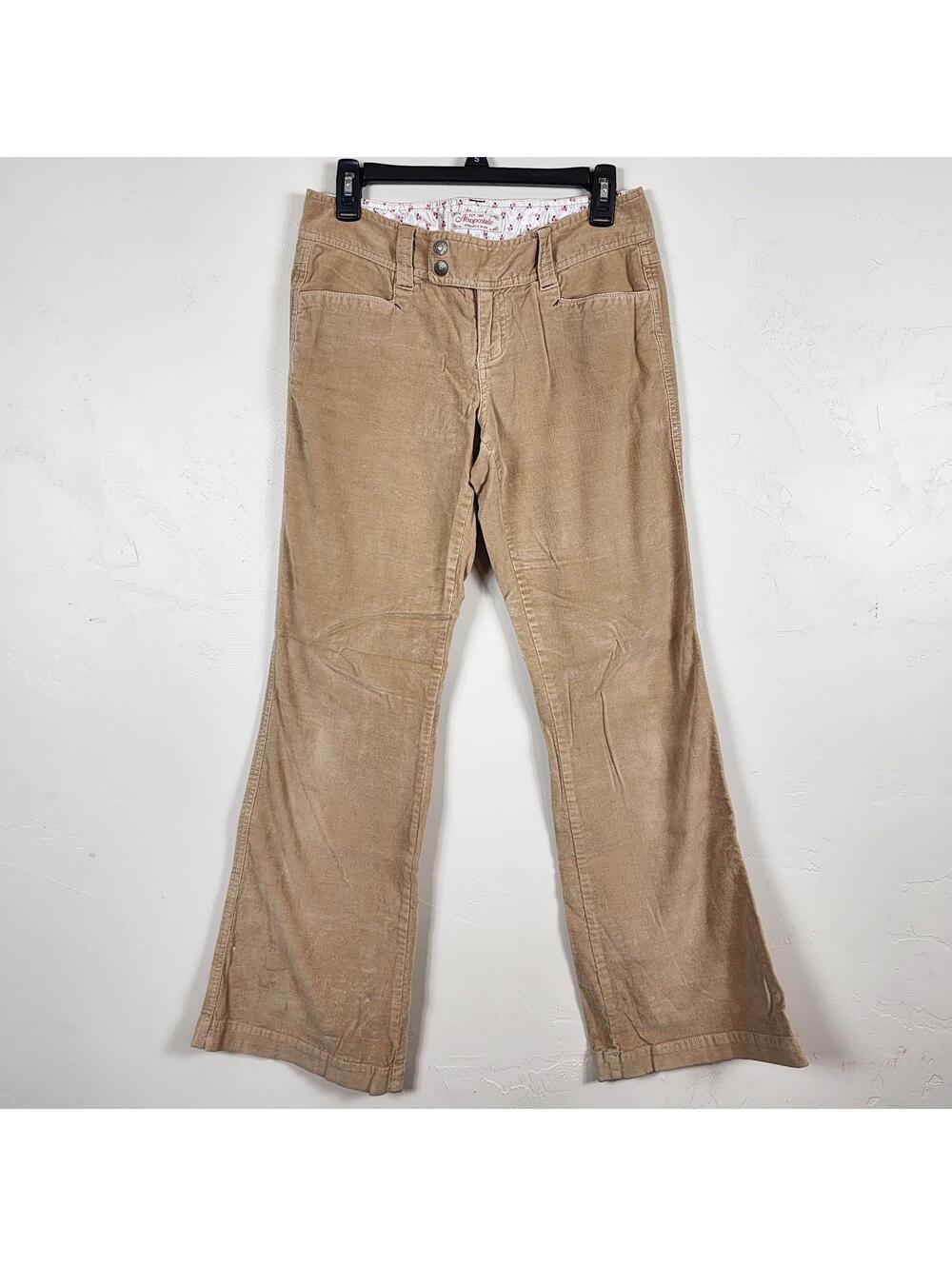 Vtg Aeropostale Tan Corduroy Flare Pants - Women’s Size 3/4 - Y2K Boho Chic